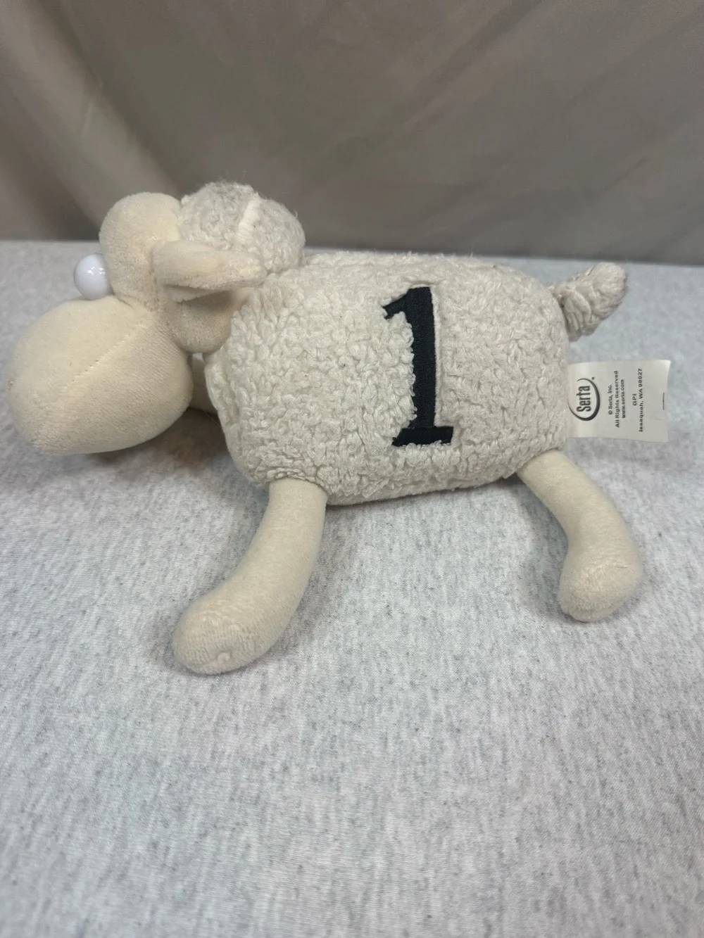 Vintage Y2K Serta Counting Sheep #1 Plush Toy Curto Toys - One Size